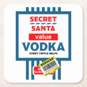 Grappig Christmas Wodka label Kartonnen Onderzetters (Voorkant)