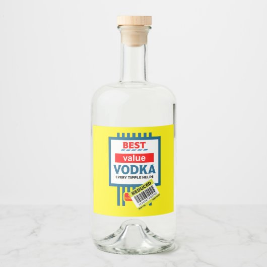 Grappig Christmas Wodka label Likeurfles Etiket (Voorkant)