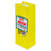 Grappig Christmas Wodka label Wijn Cadeautas (Achterkant Gekanteld)