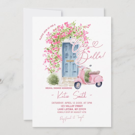 Grappig Ciao Bella Italiaans Vrijgezellenfeest Kaart (Voorkant)