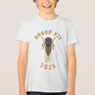 Grappig Cicada Brood XIV 2025 Natuur Bug Lover Tri-Blend Shirt