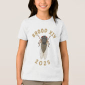 Grappig Cicada Brood XIV 2025 Natuur Bug Lover Tri-Blend Shirt (Voorkant)