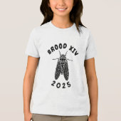 Grappig Cicada Brood XIV 2025 Natuur Bug Lover Tri-Blend Shirt (Voorkant)