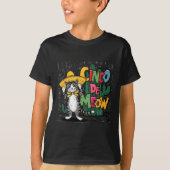 Grappig Cinco De Mayo Cat Sombrero Poncho Party Vr T-shirt (Voorkant)