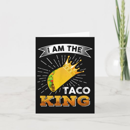 Grappig Cinco de Mayo eten Ik ben de Taco koning t Kaart (Voorkant)
