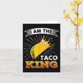 Grappig Cinco de Mayo eten Ik ben de Taco koning t Kaart (Gele Bloem)