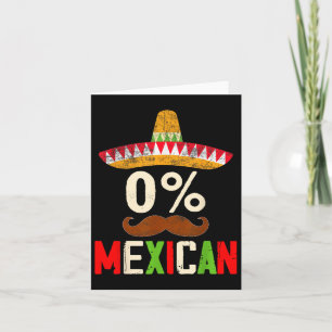 Grappig Cinco de Mayo Fiesta 0 procent 0% Mexicaan Kaart