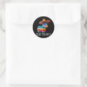 Grappig Cinco De Mayo Grappig Pinata Sombrero Pet Ronde Sticker (Tas)