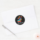 Grappig Cinco De Mayo Grappig Pinata Sombrero Pet Ronde Sticker (Envelop)