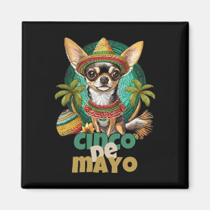 Grappig Cinco De Mayo Hond Design Cute Chihuahua M Magneet