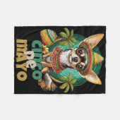 Grappig Cinco De Mayo Hond Design Schattige Chihua Fleece Deken (Voorkant (Horizontaal))