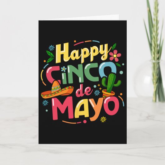 Grappig Cinco De Mayo Shirt Laten we Fiesta Squad Kaart (Voorkant)
