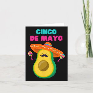 Grappig Cinco De Mayo T-shirt - Avocado Fiesta Kaart