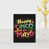 Grappig Cinco De Mayo T-shirt Laat Fiesta Squad 5  Kaart (Gele Bloem)