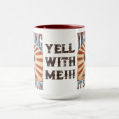 Grappig  circus boos beer schreeuwen is leuk mok (Midden)