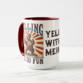 Grappig  circus boos beer schreeuwen is leuk mok (Voorkant links)