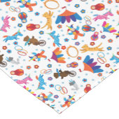 Grappig circus cartoon schattig dierpatroon korte tafelloper (Hoek)