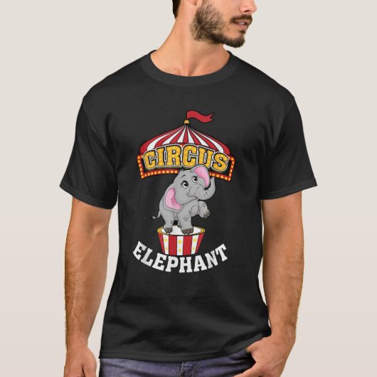 Grappig Circus Olifant Cool Circus Dier Tamer Fan T-shirt (Voorkant)
