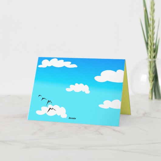 Grappig circus, wenskaart kaart (Achterkant)