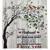 Grappig citaat aan echtgenoot | Cadeau voor echtge Douchegordijn (Voorkant)