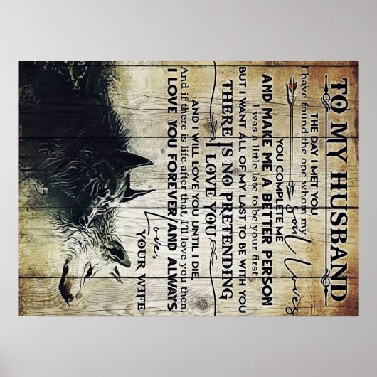 Grappig citaat aan echtgenoot | Cadeau voor echtge Poster (Voorkant)