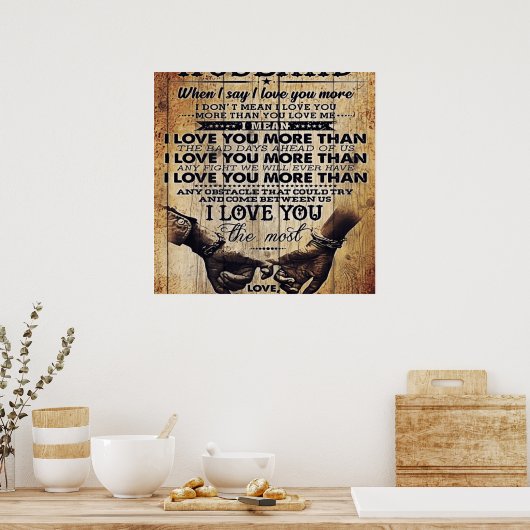 Grappig citaat aan echtgenoot | Cadeau voor je Man Poster (Keuken)