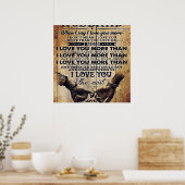 Grappig citaat aan echtgenoot | Cadeau voor je Man Poster (Keuken)