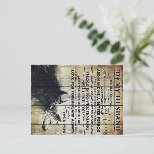 Grappig citaat aan echtgenoot | Nieuwe thuiscadeau Briefkaart (Staand voorkant)