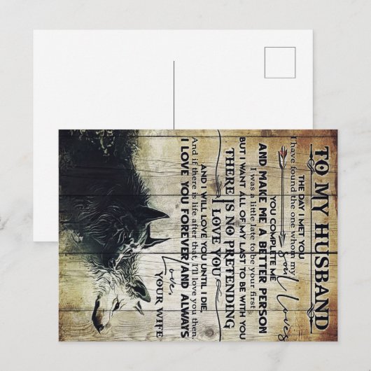 Grappig citaat aan echtgenoot | Nieuwe thuiscadeau Briefkaart (Voorkant / Achterkant)