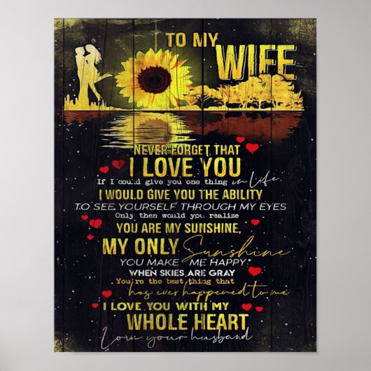 Grappig citaat aan vrouw | Cadeau voor uw vrouw | Poster (Voorkant)