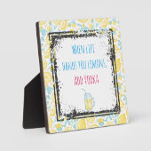 Grappig citaat als het leven je leemons beweegt, v fotoplaat (Voorkant)