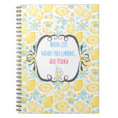 Grappig citaat als het leven je leemons beweegt, v notitieboek (Voorkant)