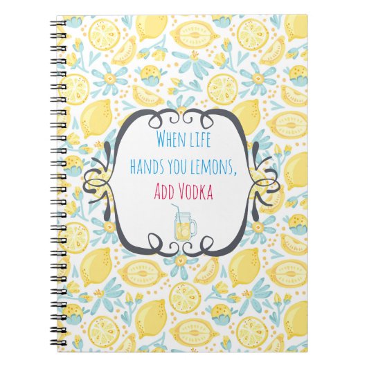 Grappig citaat als het leven je leemons beweegt, v notitieboek (Voorkant)