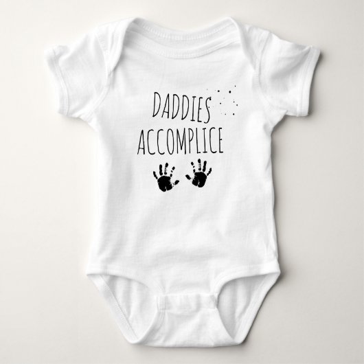Grappig citaat baby groeien, papa's kleine handlan romper (Voorkant)