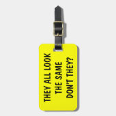 Grappig citaat bagagelabel voor tassen en koffers (Voorkant verticaal)