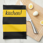 Grappig citaat Bijen Classic Bumble Bee Stripes Theedoek (Quarter Fold)