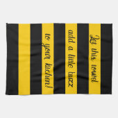 Grappig citaat Bijen Classic Bumble Bee Stripes Theedoek (Horizontaal)