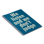Grappig citaat blauwe notitieboek (Rechterzijde)