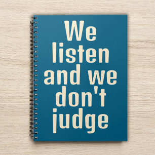 Grappig citaat blauwe notitieboek