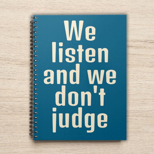 Grappig citaat blauwe notitieboek