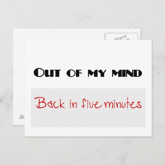 Grappig citaat briefkaart (Voorkant / Achterkant)