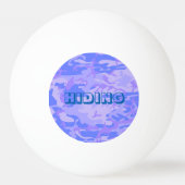 Grappig citaat camouflage pastel blauw patroon pingpongbal (Voorkant)