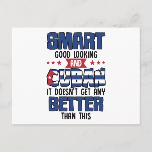 Grappig citaat Cubaanse vlag nationaliteit Briefkaart (Voorkant)