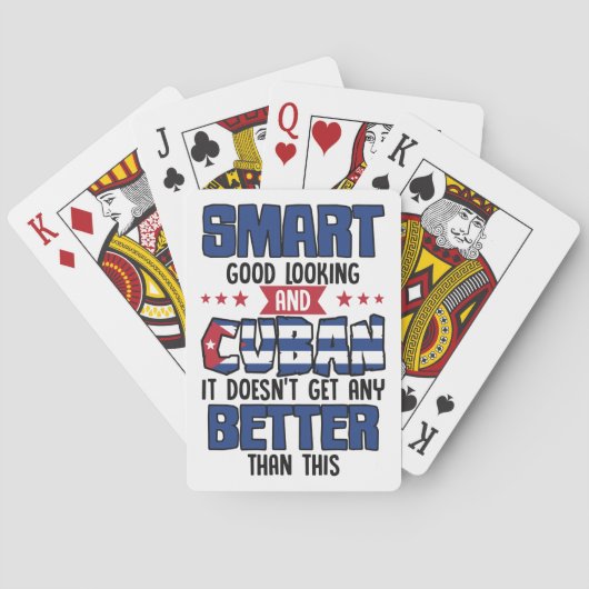 Grappig citaat Cubaanse vlag nationaliteit Pokerkaarten (Achterkant)