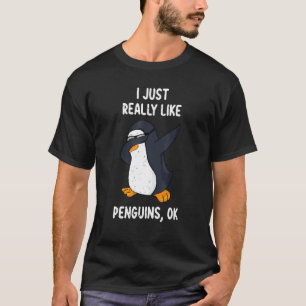 Grappig citaat dat ik gewoon leuk vind aan pinguïn t-shirt