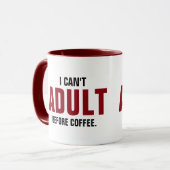 Grappig citaat dat ik niet kan volwassen voor de k mok (Voorkant links)