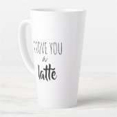 Grappig citaat dat ik van je hou. latte mok (Linkerhoek)