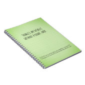 Grappig citaat dingen waar ik over ben... notitieboek (Rechterzijde)