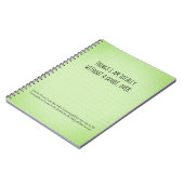 Grappig citaat dingen waar ik over ben... notitieboek (Linkerzijde)