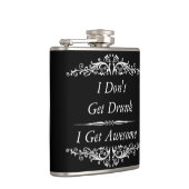 grappig citaat, drink citaten, ik word niet drink, heupfles (Rechts)